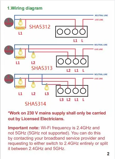 1 Gang Smart Touch Switch with Timer, APP & Voice Control, Smart Alexa Light Switch Works with Amazon and Google Home, No Neutral Required