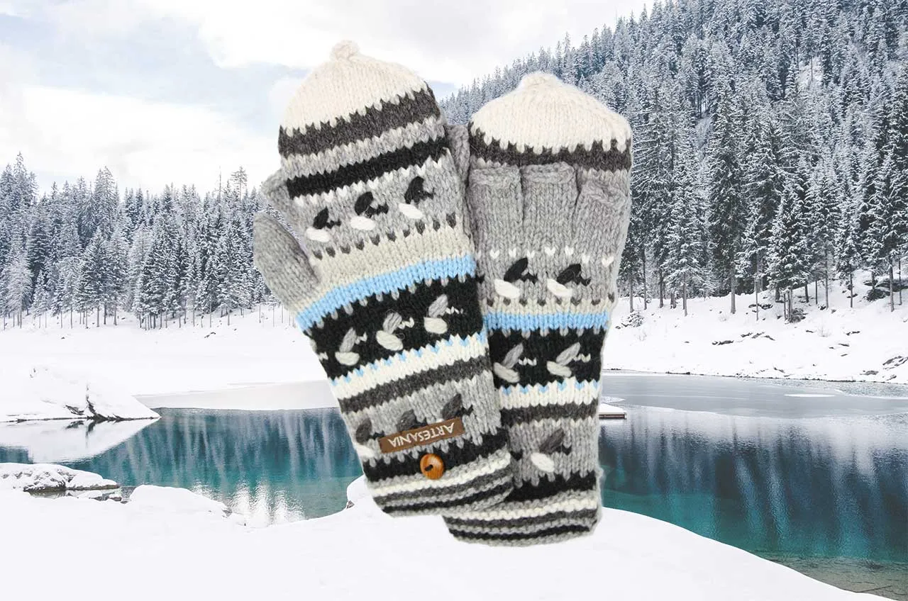 Alpaca Convertible Mittens