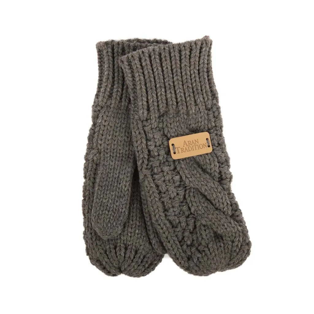 Aran Cable Knit Mittens