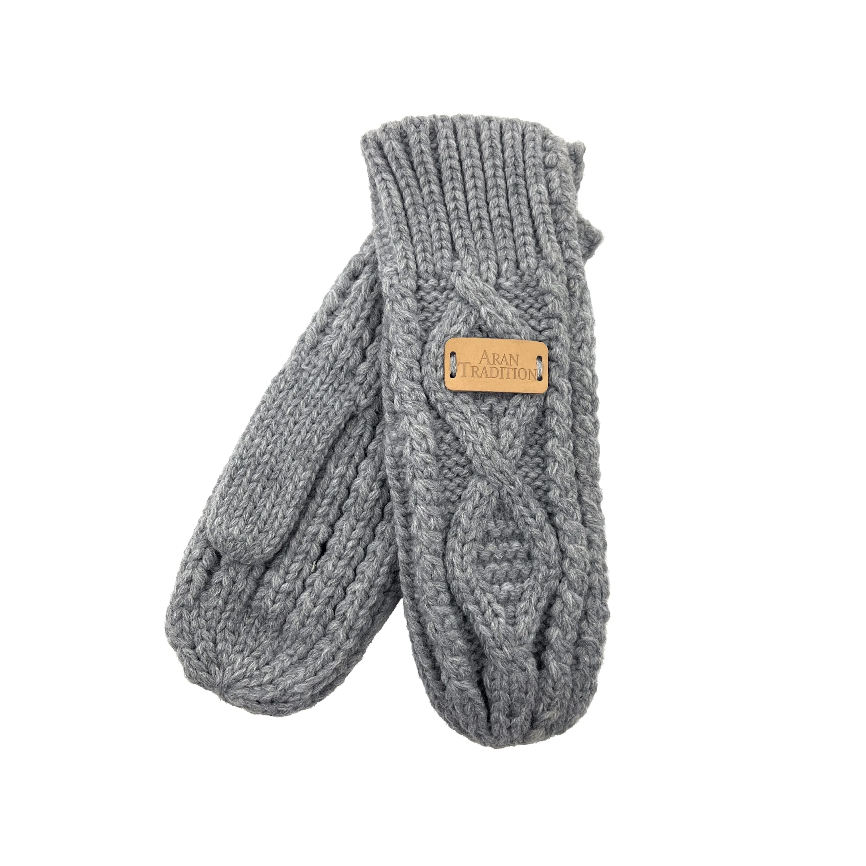 Aran Cable Knit Mittens