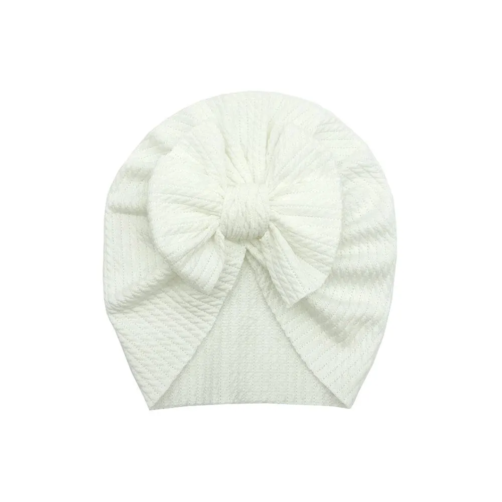 Baby Hattie Bow Turban — White