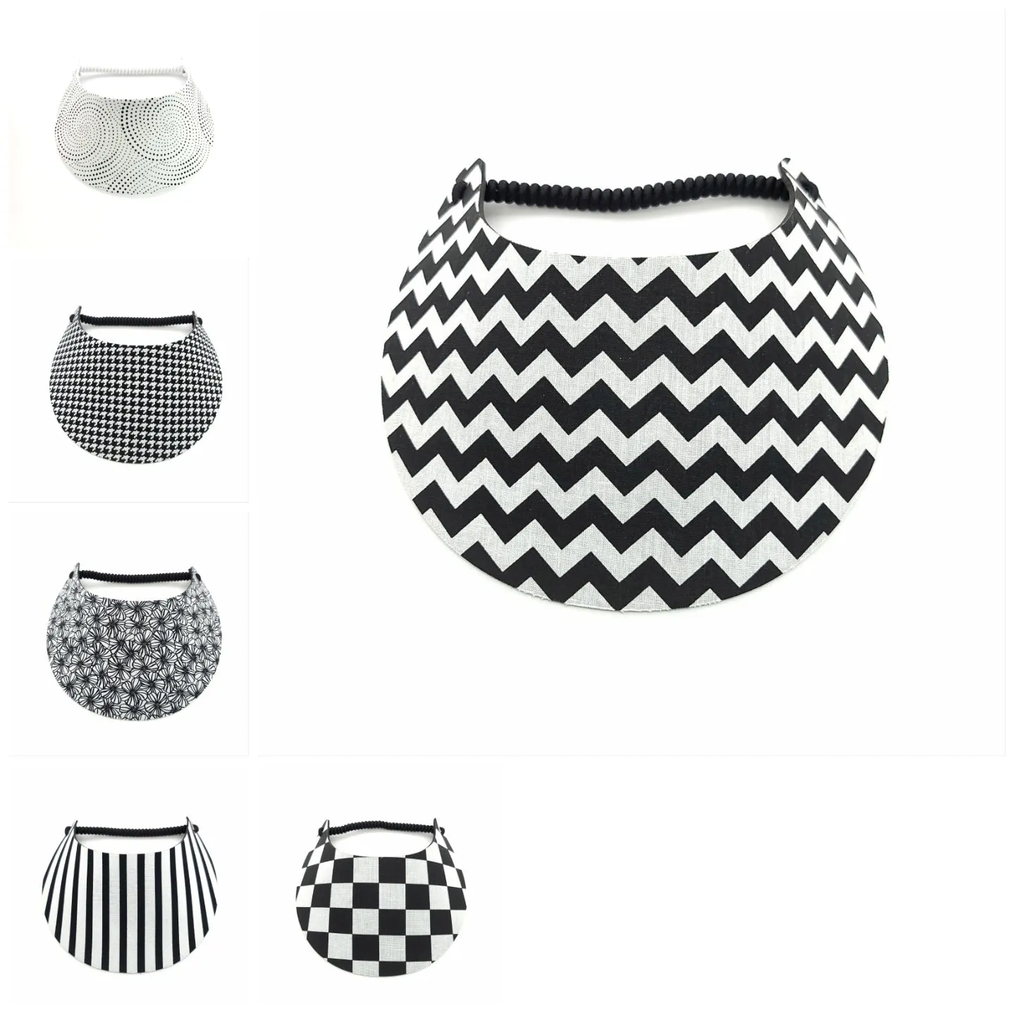 Black & White Patterns Foam Sun Visor