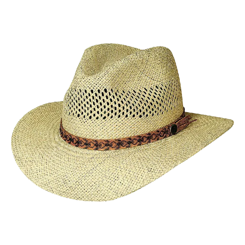 Bullhide Women's "Tropical Breeze" Panama Straw Vented Aussie Hat