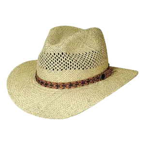 Bullhide Women's "Tropical Breeze" Panama Straw Vented Aussie Hat