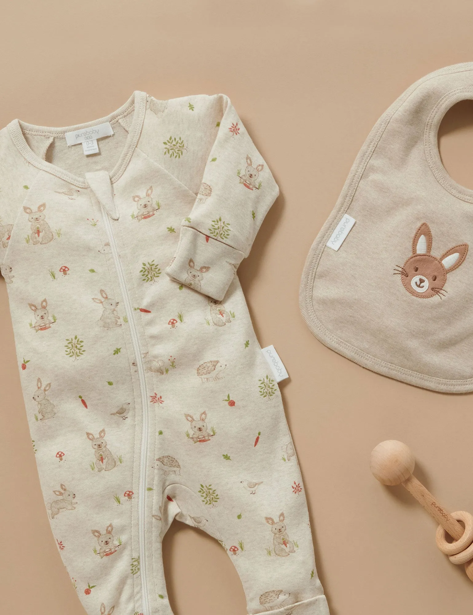 Bunny Printed Zip Growsuit