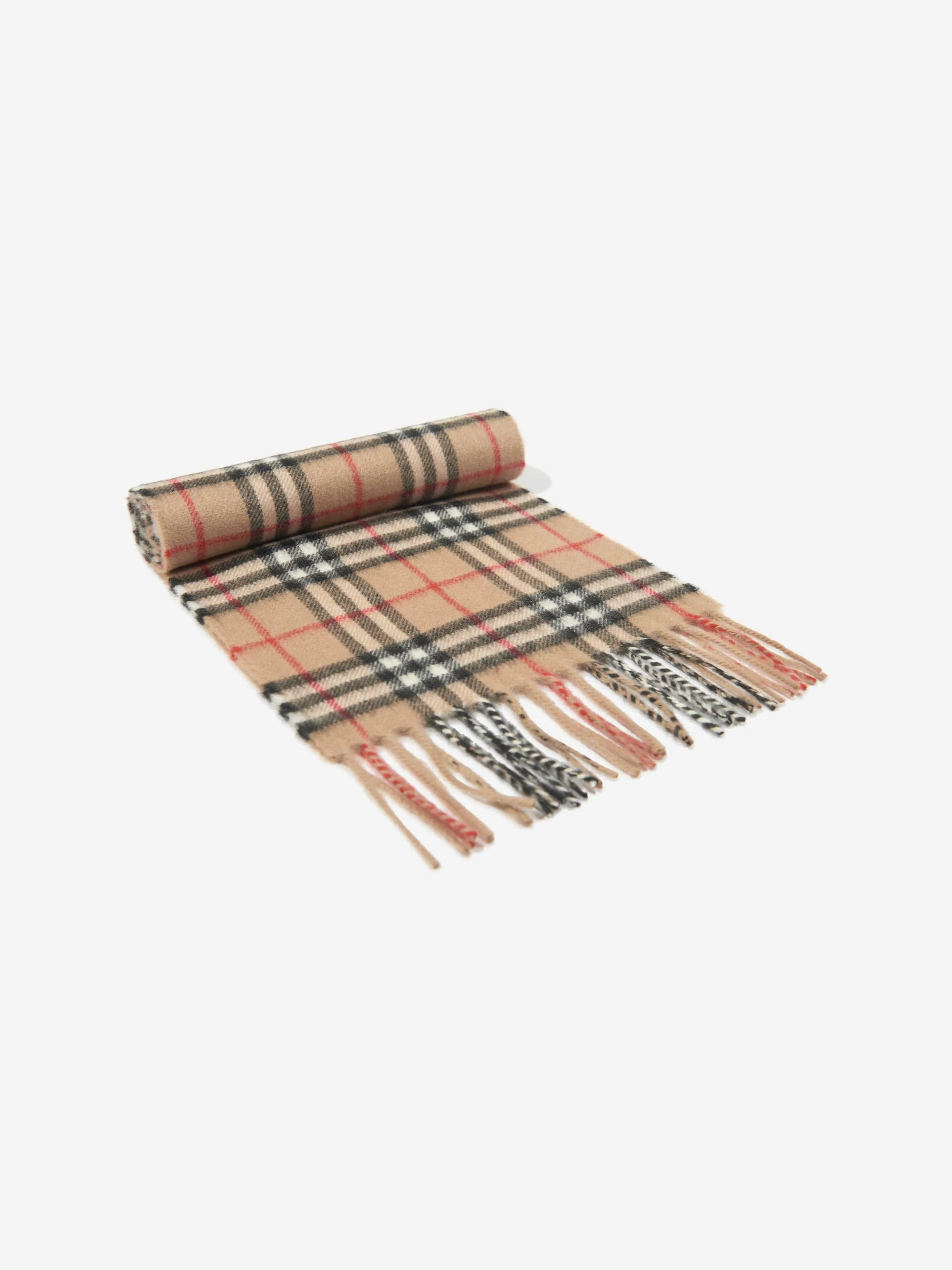 Burberry Kids Vintage Check Cashmere Scarf in Beige (127cm)