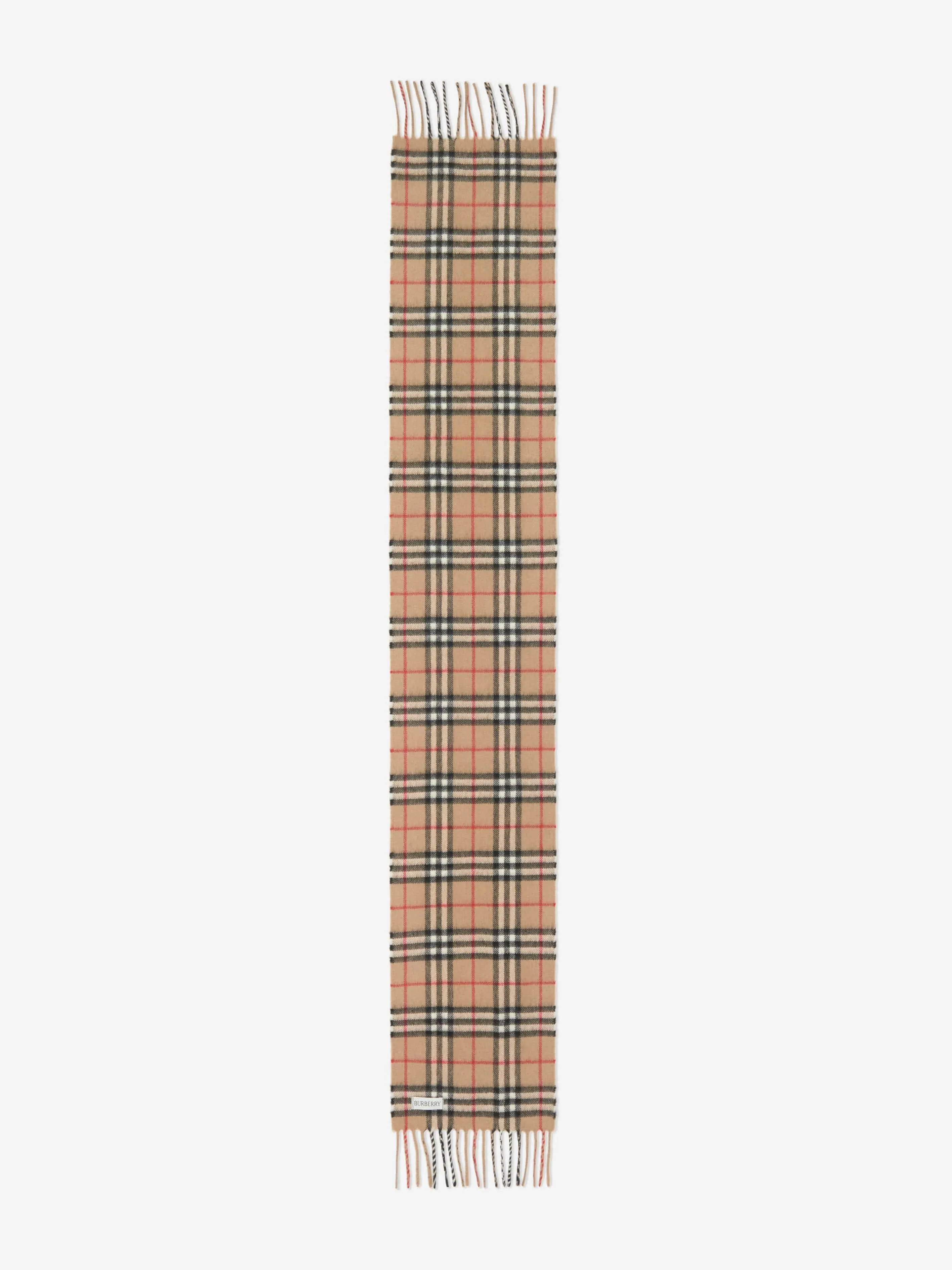 Burberry Kids Vintage Check Cashmere Scarf in Beige (127cm)