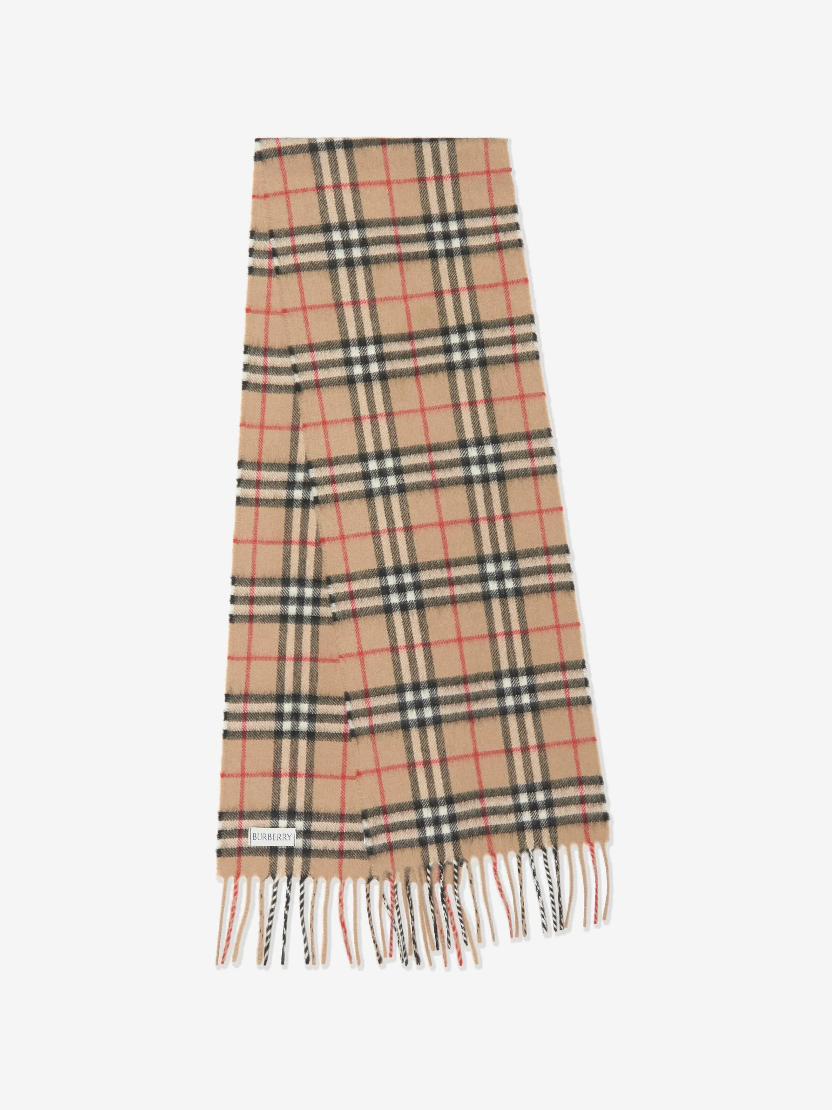 Burberry Kids Vintage Check Cashmere Scarf in Beige (127cm)