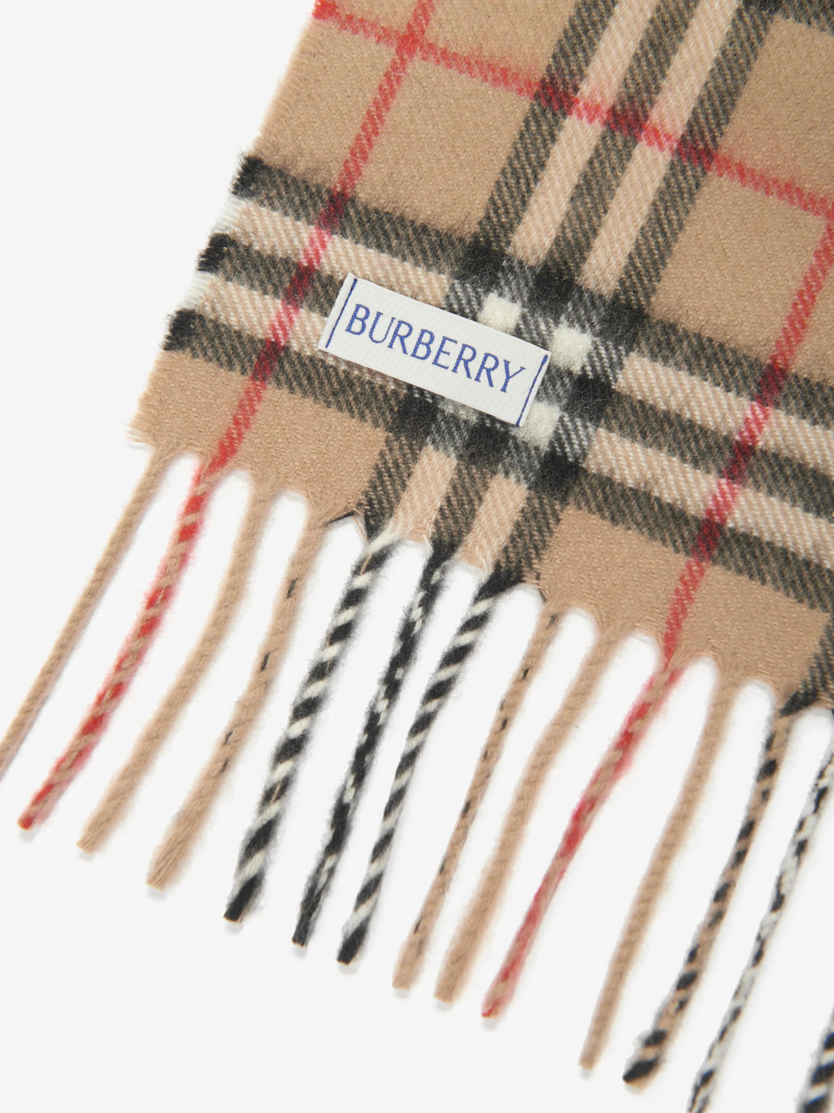 Burberry Kids Vintage Check Cashmere Scarf in Beige (127cm)