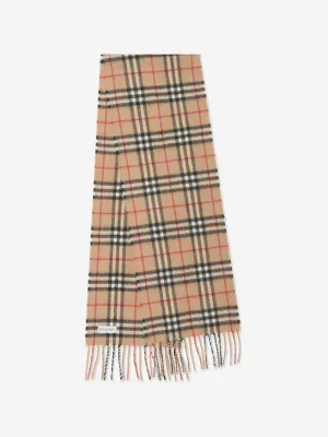 Burberry Kids Vintage Check Cashmere Scarf in Beige (127cm)