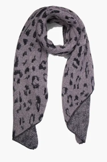 Calista Scarf in Lurex Leopard