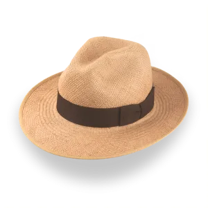 Caramel Brown Panama Fedora Hat in Toquilla Straw | The Equator