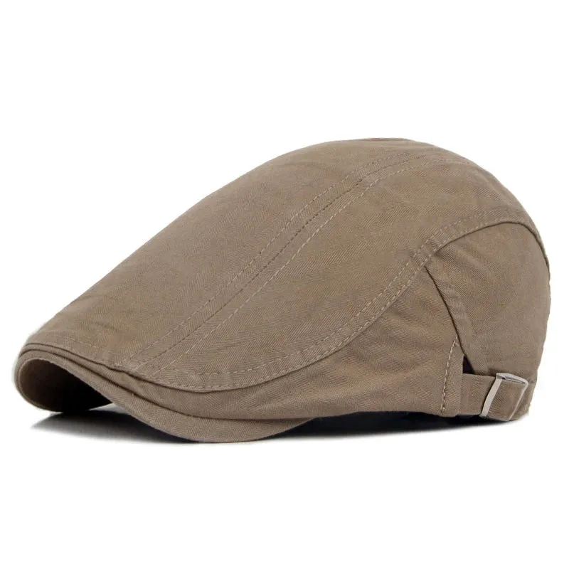 Casual Washed Cotton Spring Summer Flat Cap