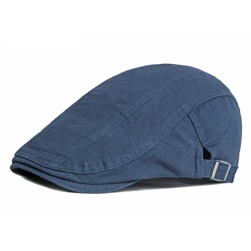 Casual Washed Cotton Spring Summer Flat Cap