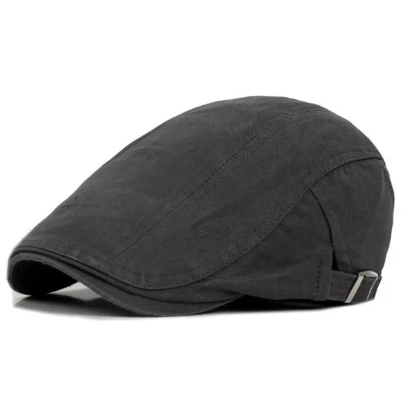 Casual Washed Cotton Spring Summer Flat Cap