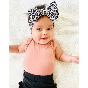 cheetah "chandler" newborn headwrap