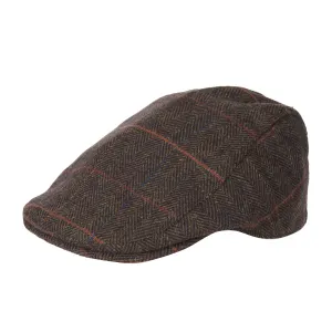 Cheviot Wax Flat Cap - Olive