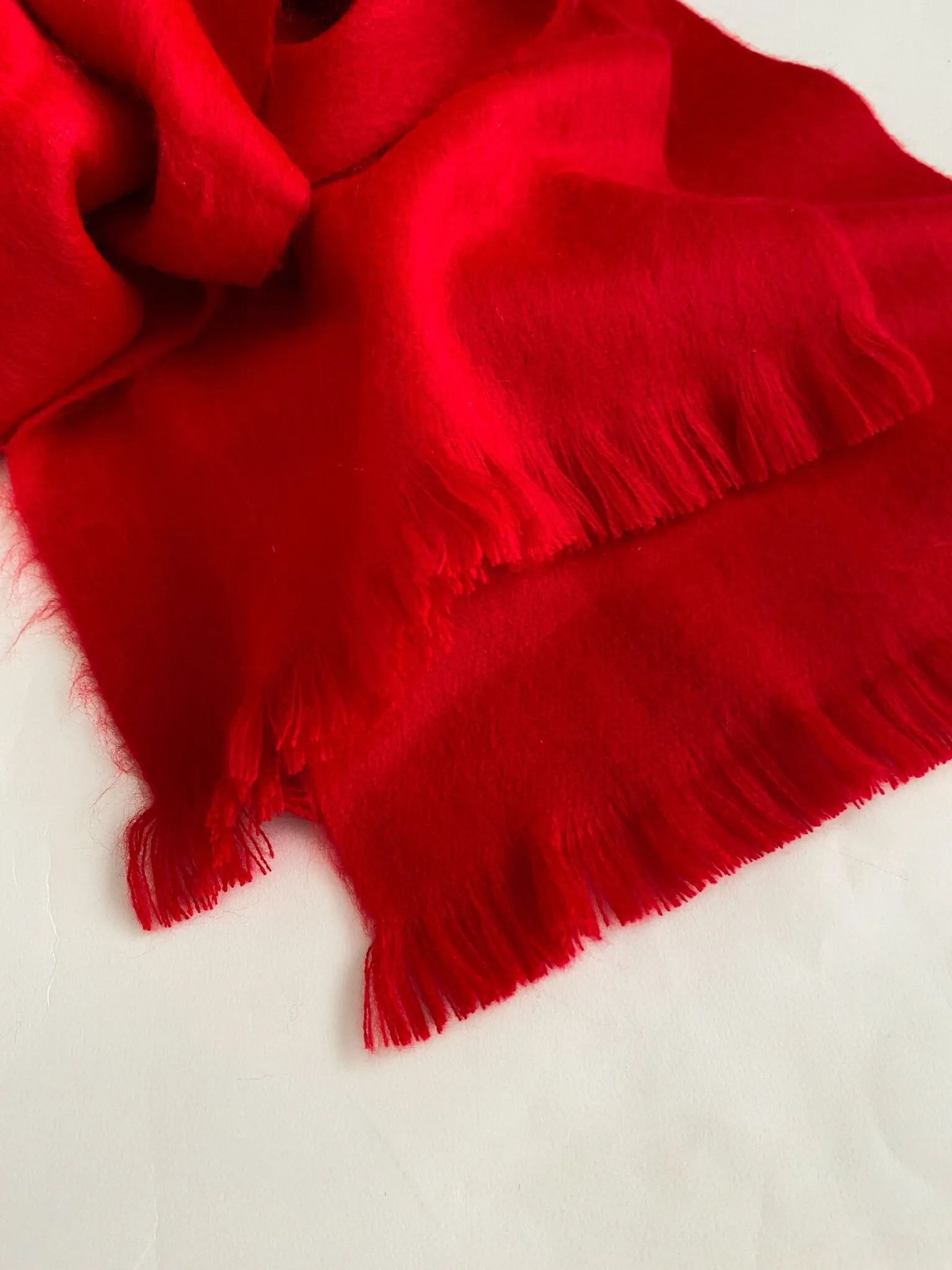 Christmas Red Alpaca Scarf