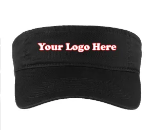 Custom Embroider Visor - Add your own embroidery logo - 4in W x 1in H