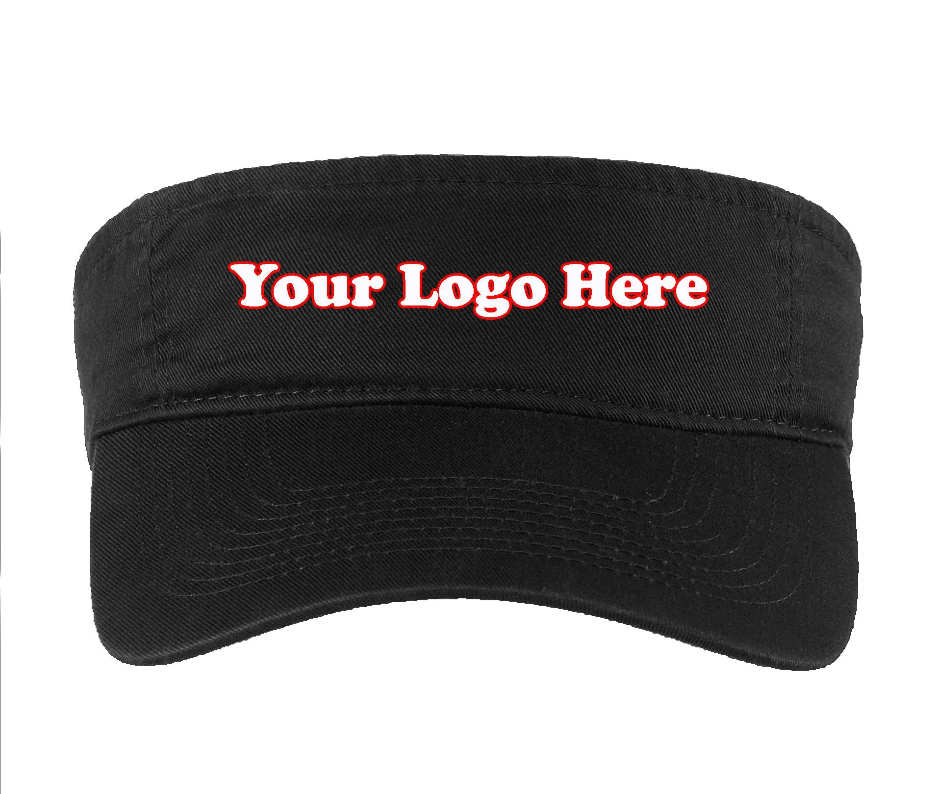 Custom Embroider Visor - Add your own embroidery logo - 4in W x 1in H