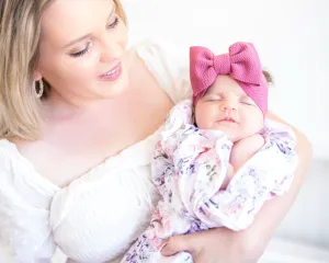 dark rose "chandler" newborn headwrap