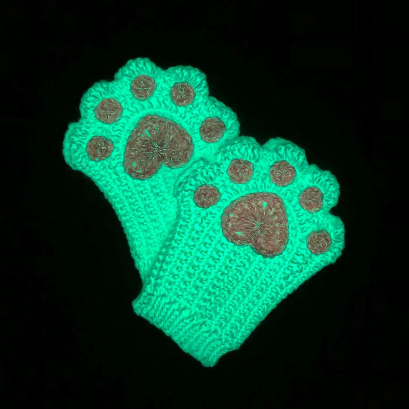 DIY Glow-in-the-Dark Cat Paw Gloves