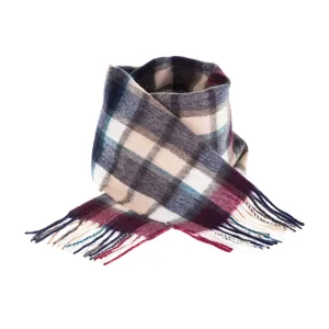 Edinburgh 100% Lambswool Scarf  Artillery Check Navy/Camo