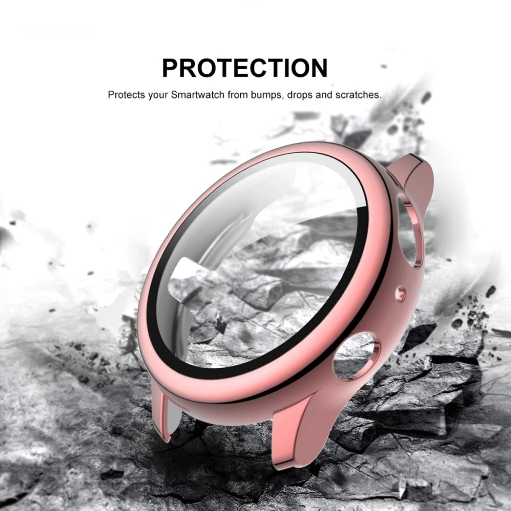 ENKAY HAT PRINCE electroplating frame for Samsung Galaxy Watch Active 2 - 44mm - Pink