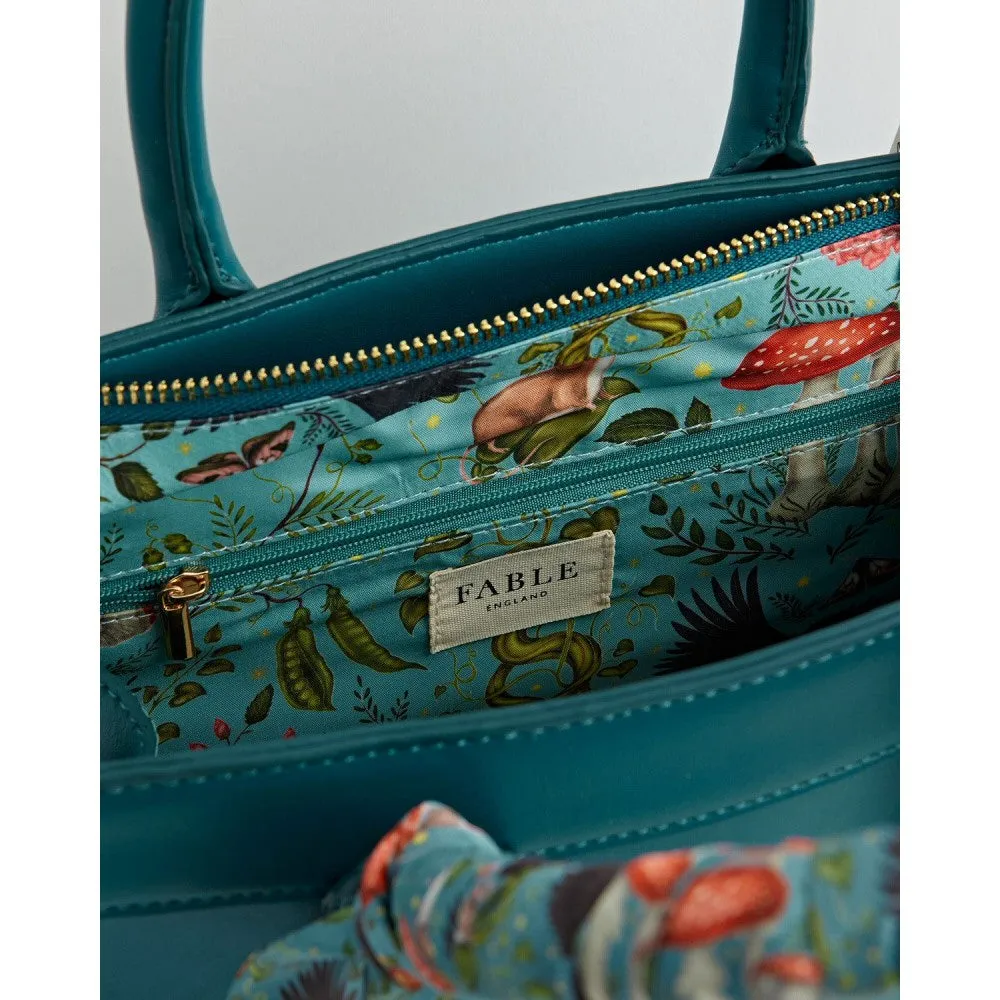 Fable England Teal Into the Wood Tote Bag