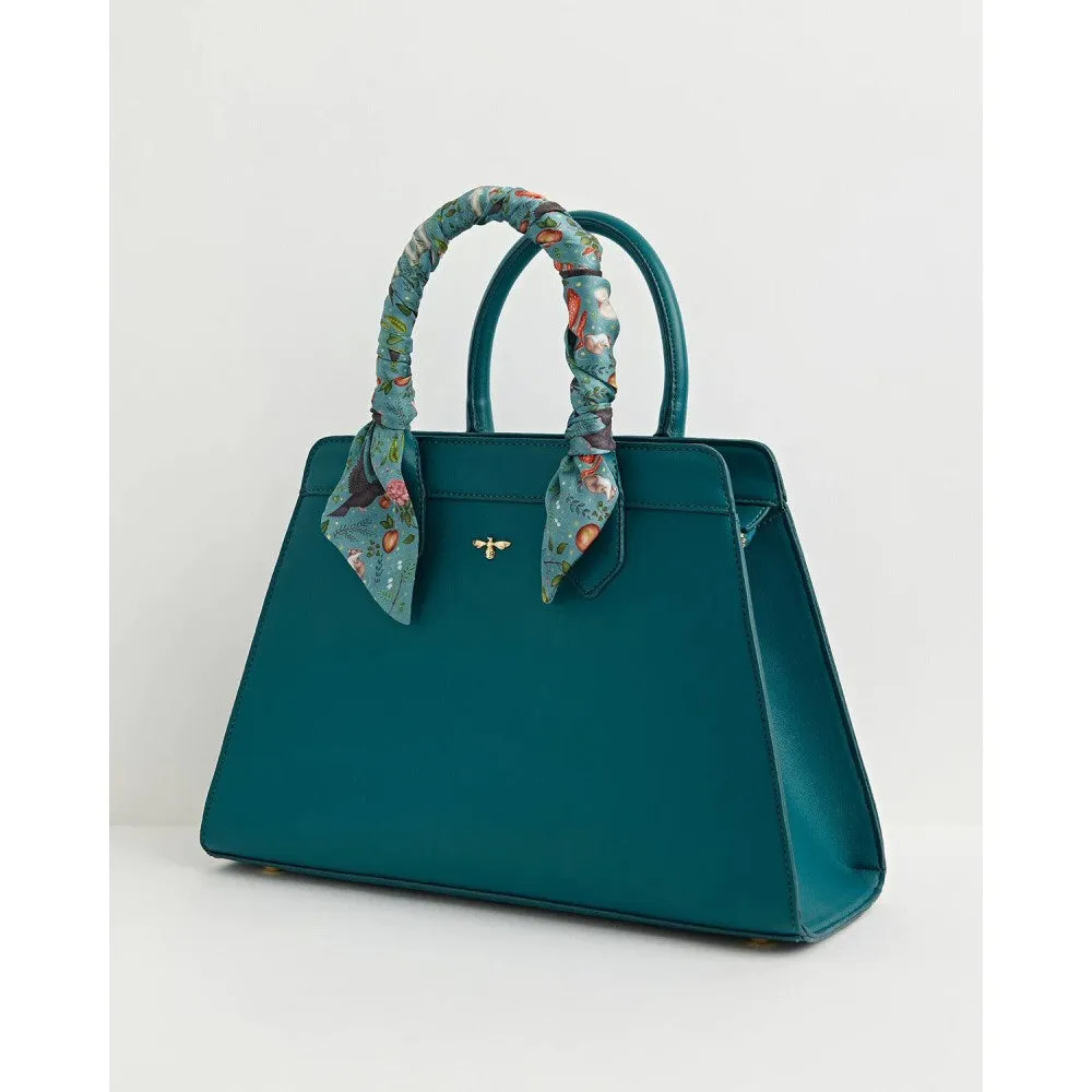 Fable England Teal Into the Wood Tote Bag