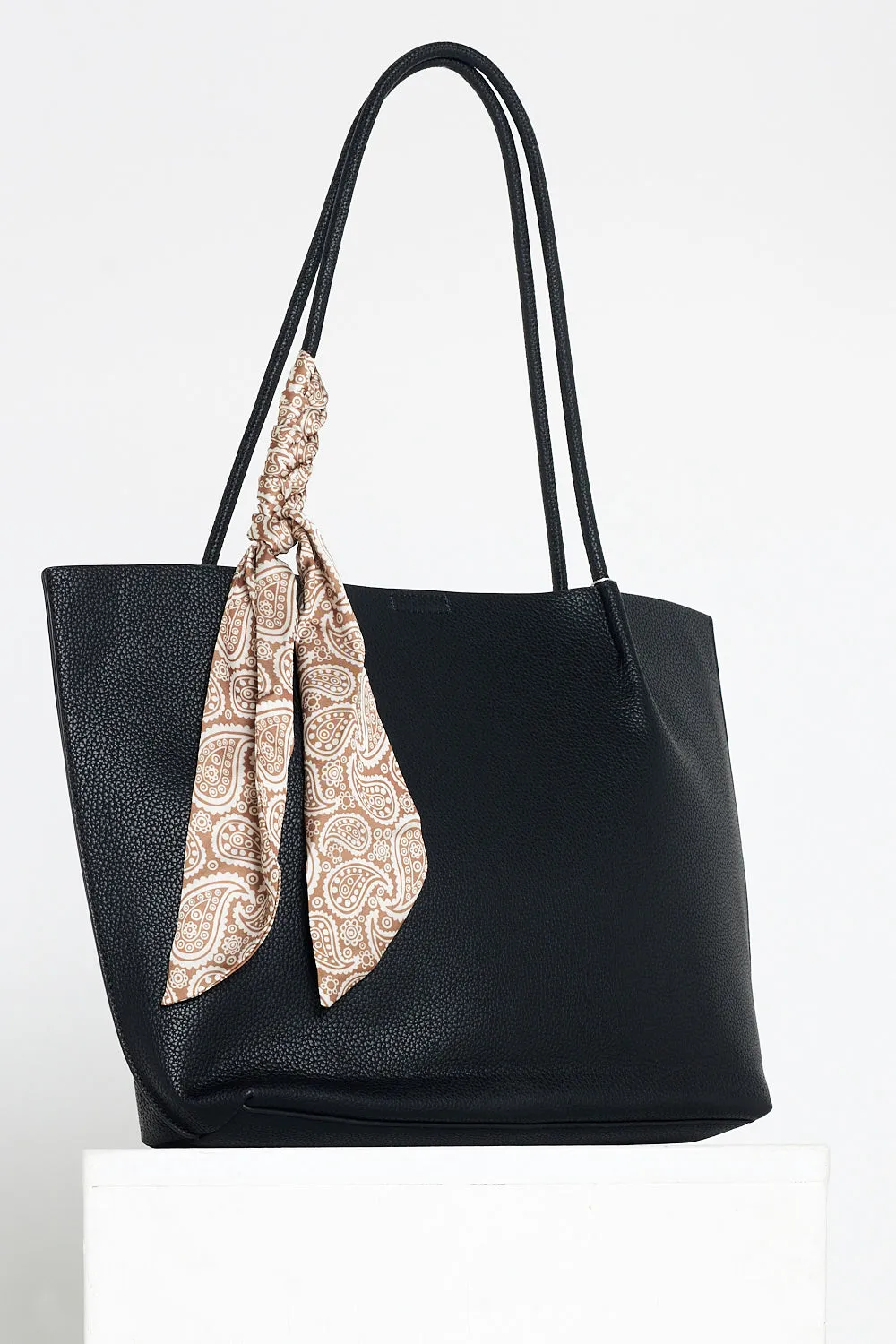 Faith Tote Bag & Clutch - Black