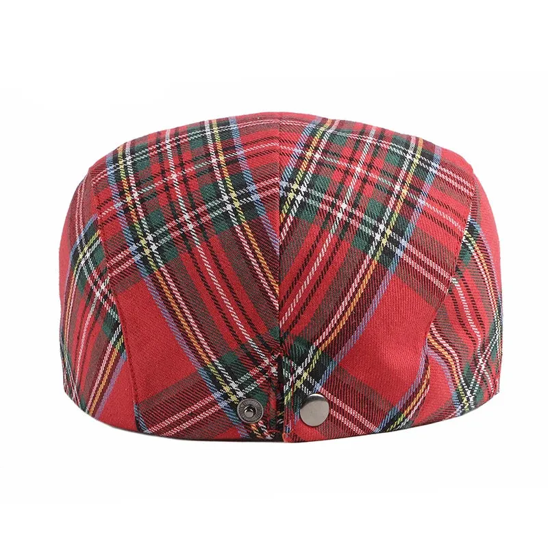 Fashion Fine Stripe Lattice Flat Cap