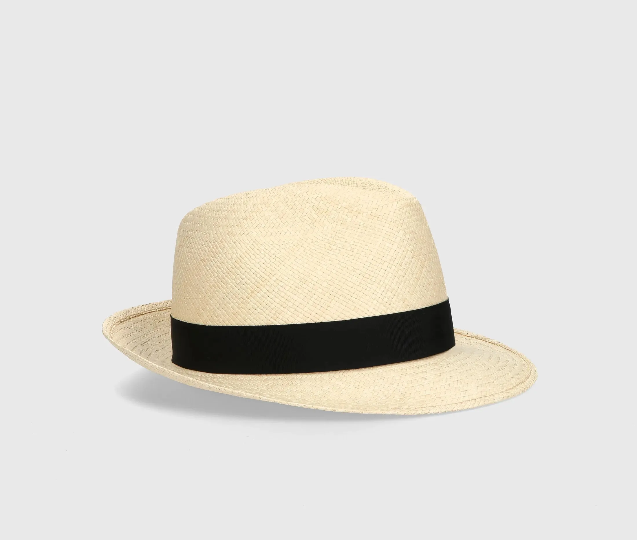 Federico Panama Hat Natural Ribbon Black