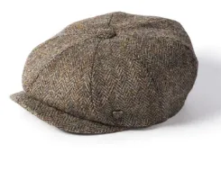 Glen Appin of Scotland Harris Tweed Flat Cap