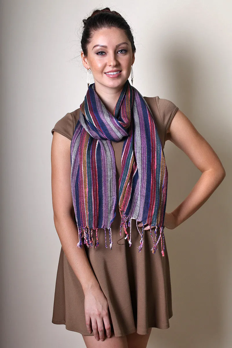 Jewel Dazzle Stripe Scarf (5 Colors)