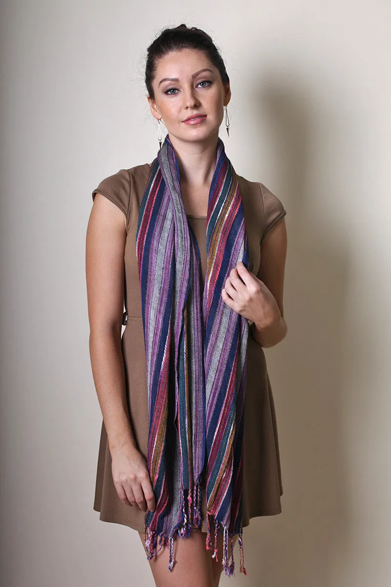 Jewel Dazzle Stripe Scarf (5 Colors)