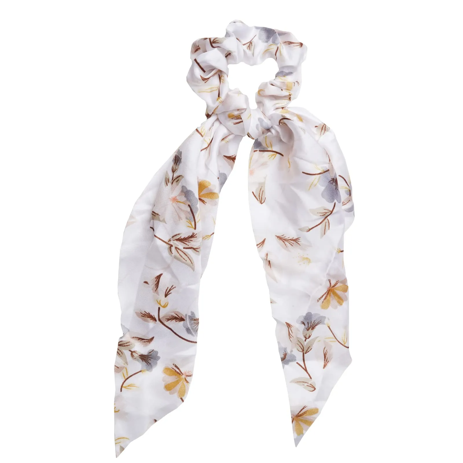 Joker & Witch Garden White Scarf Detail Scrunchie for Women