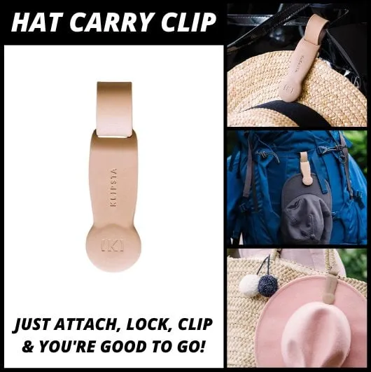 Klipsta Magnetic Hat Carry Clip - Tan