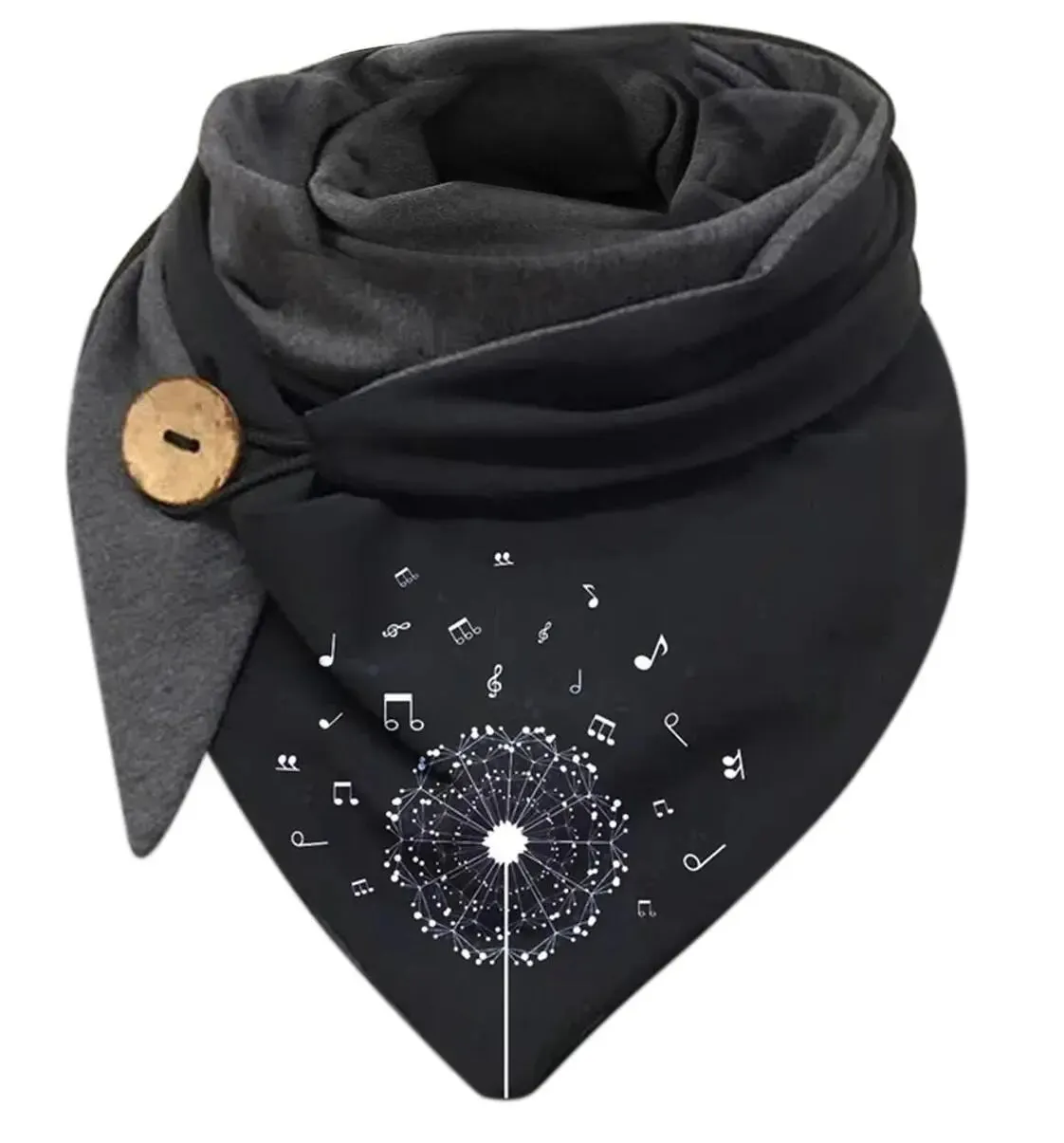 Ladies Cotton Thermal Button Bandana Scarf