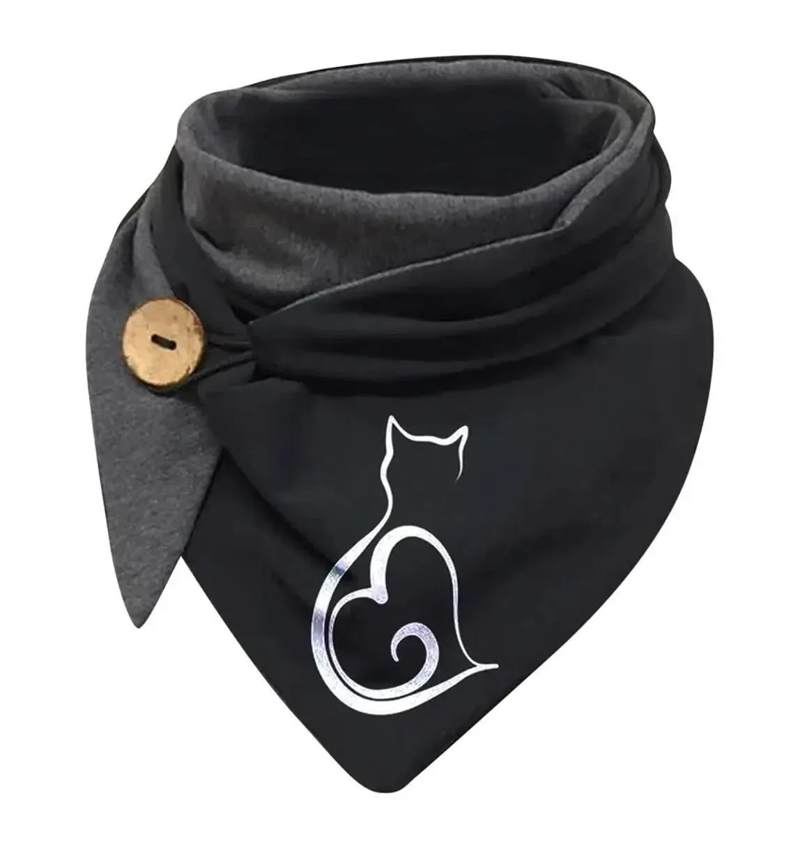 Ladies Cotton Thermal Button Bandana Scarf