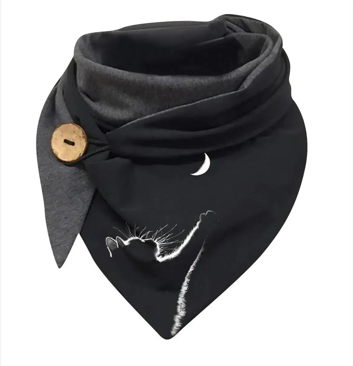 Ladies Cotton Thermal Button Bandana Scarf