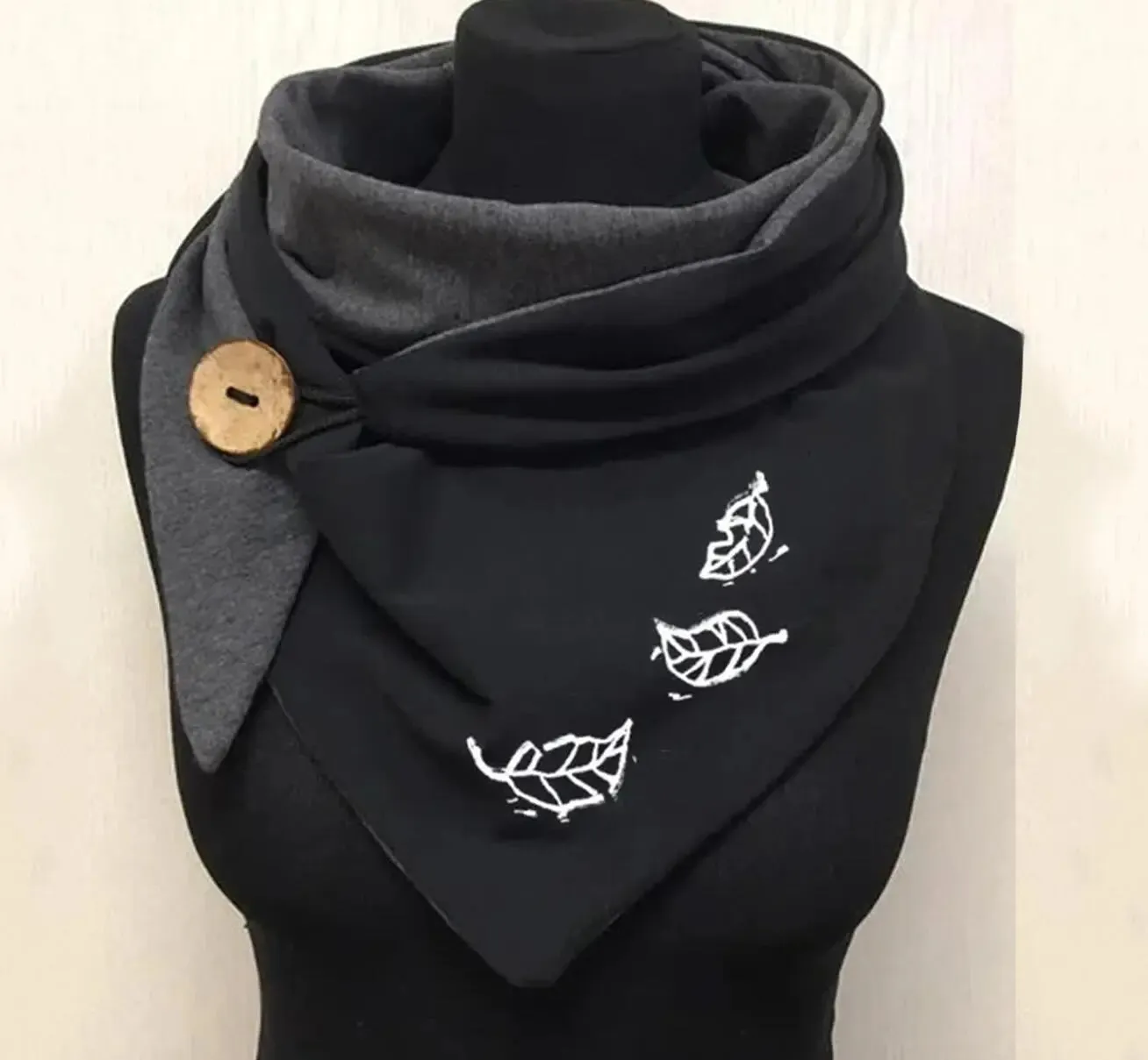 Ladies Cotton Thermal Button Bandana Scarf