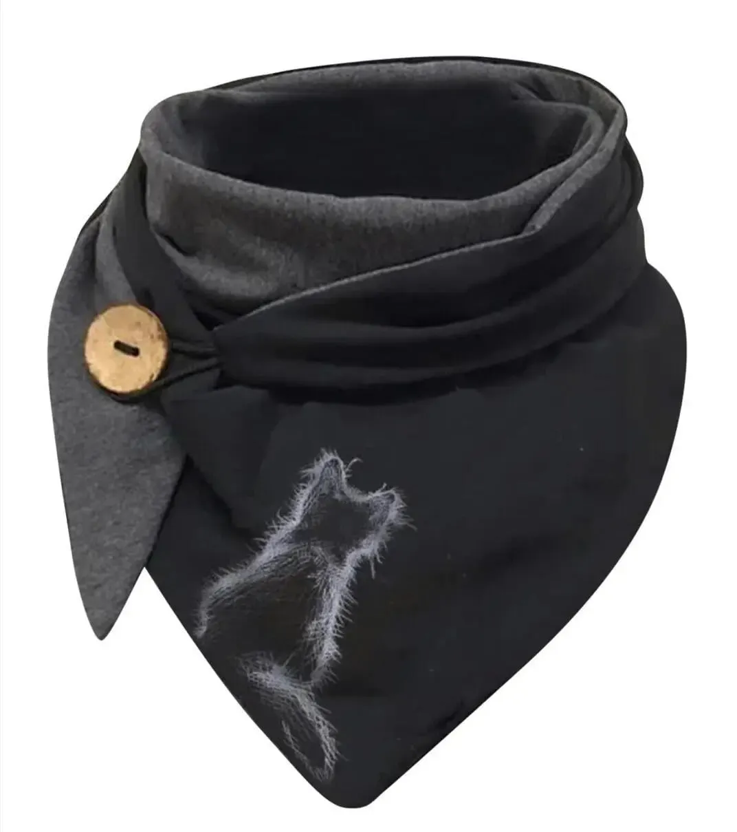 Ladies Cotton Thermal Button Bandana Scarf