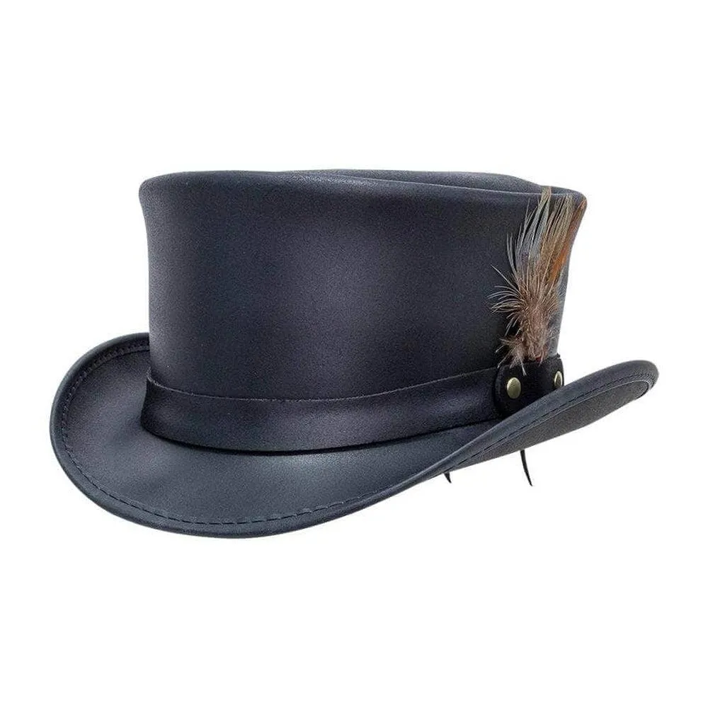 Marlow LT | Womens Leather Top Hat with LT Hat Band