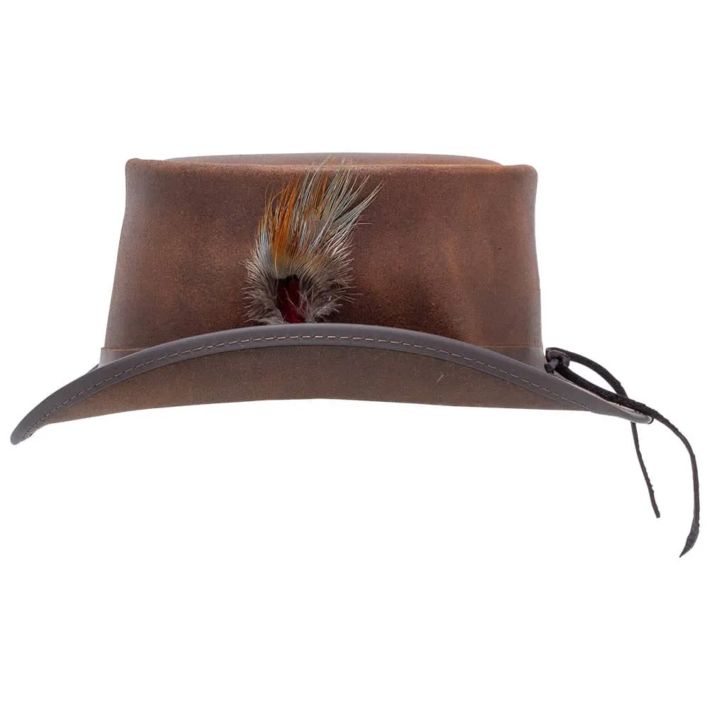 Marlow LT | Womens Leather Top Hat with LT Hat Band