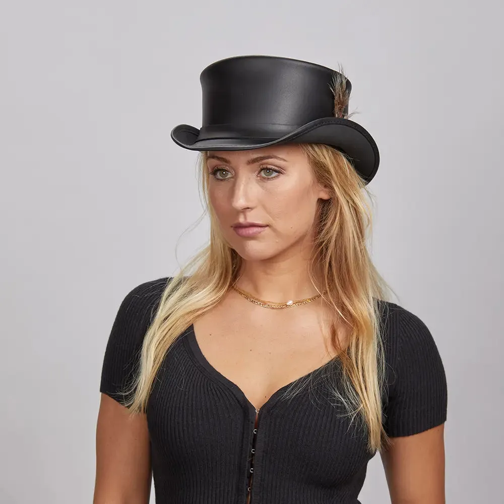 Marlow LT | Womens Leather Top Hat with LT Hat Band