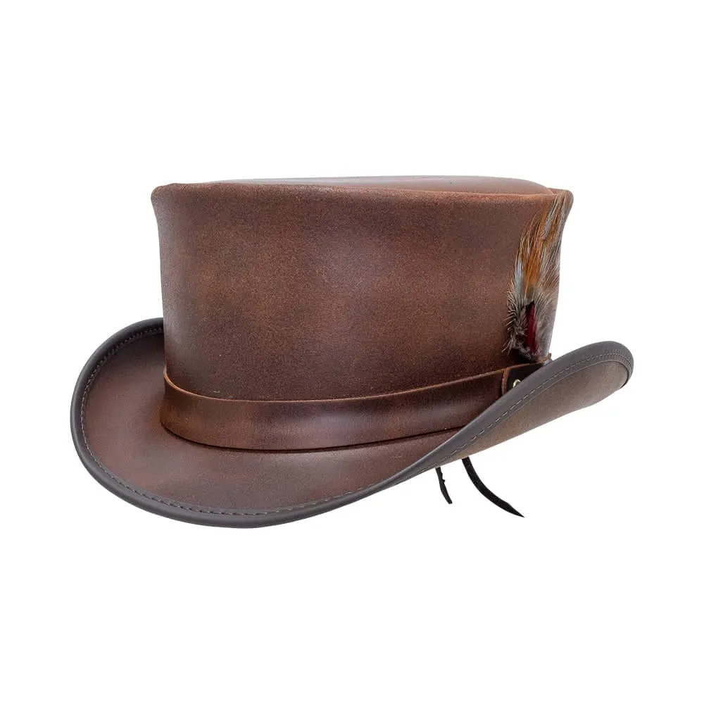 Marlow LT | Womens Leather Top Hat with LT Hat Band