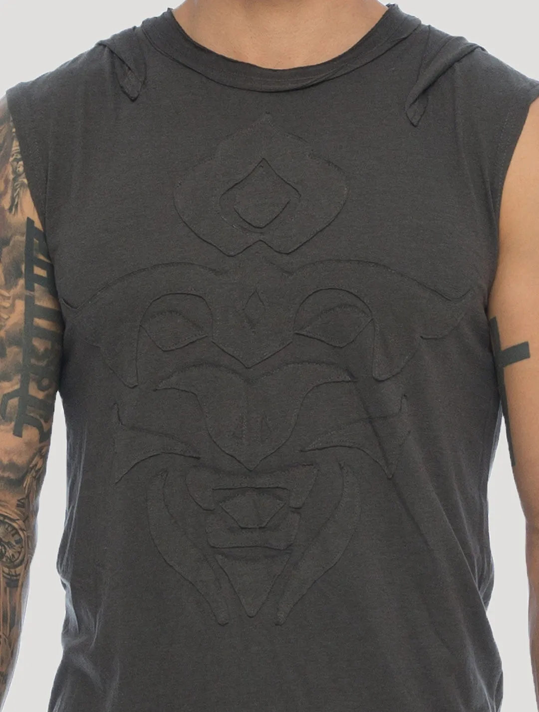 Mask Sleeveless Hoodie