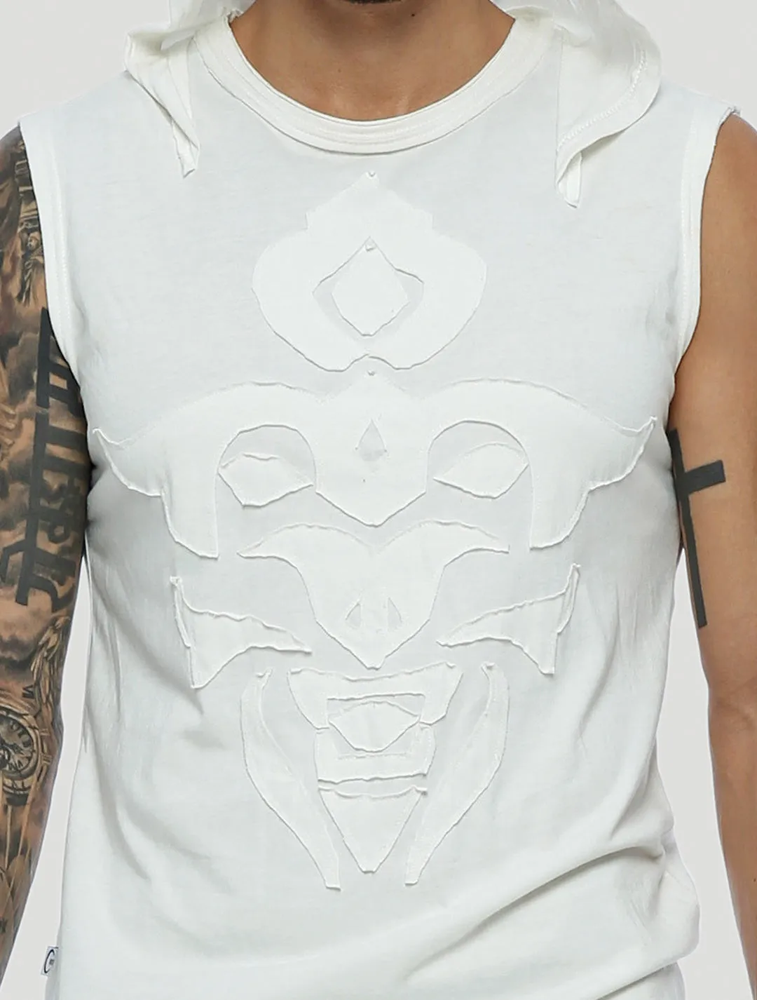 Mask Sleeveless Hoodie