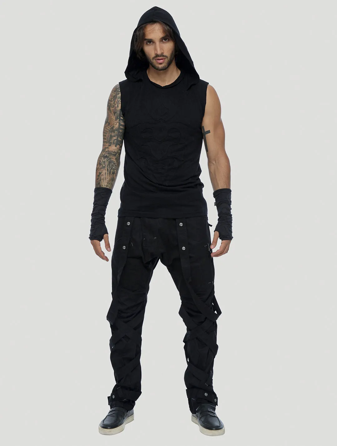 Mask Sleeveless Hoodie